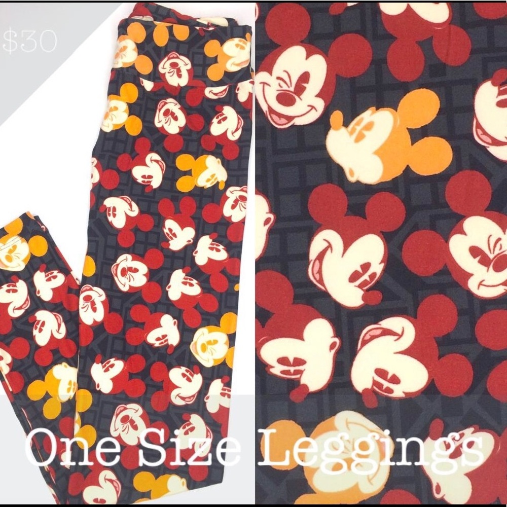 NWT Disney Mickey Leggings LuLaRoe OS 1.0